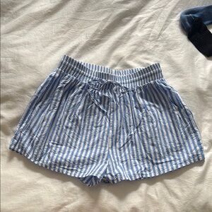Princess Polly Blue and White Striped Women's Shorts